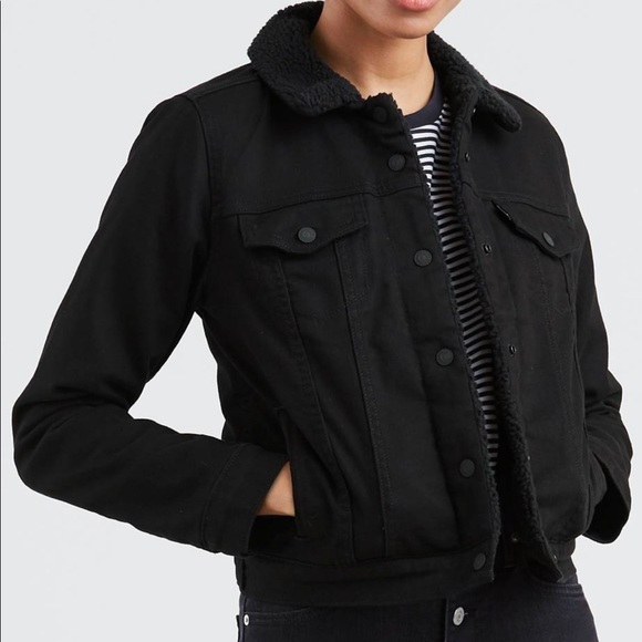 black levis sherpa jacket